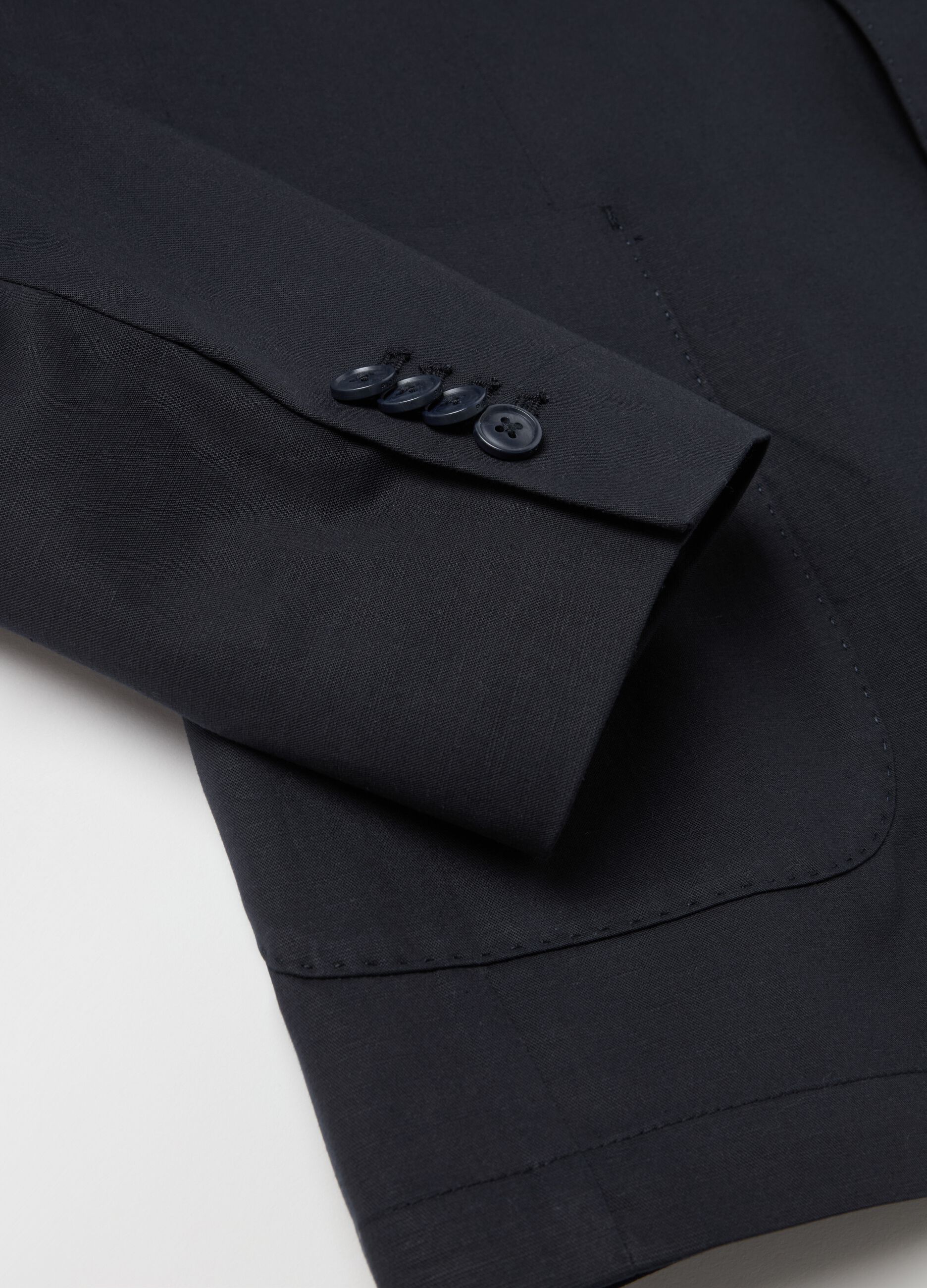 Blazer in Lyocell, cotton and linen