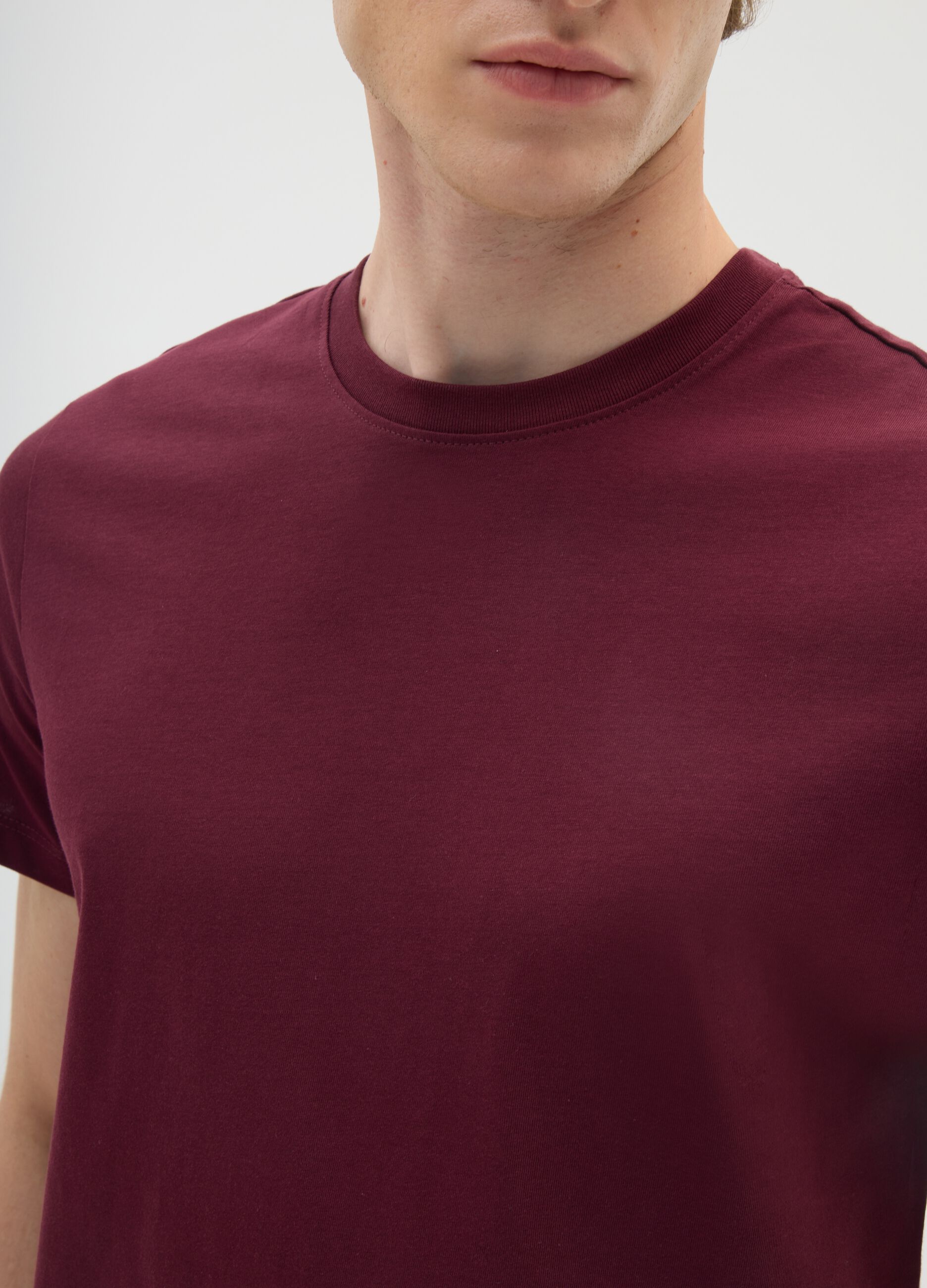 Purple cotton short sleeve t-shirt