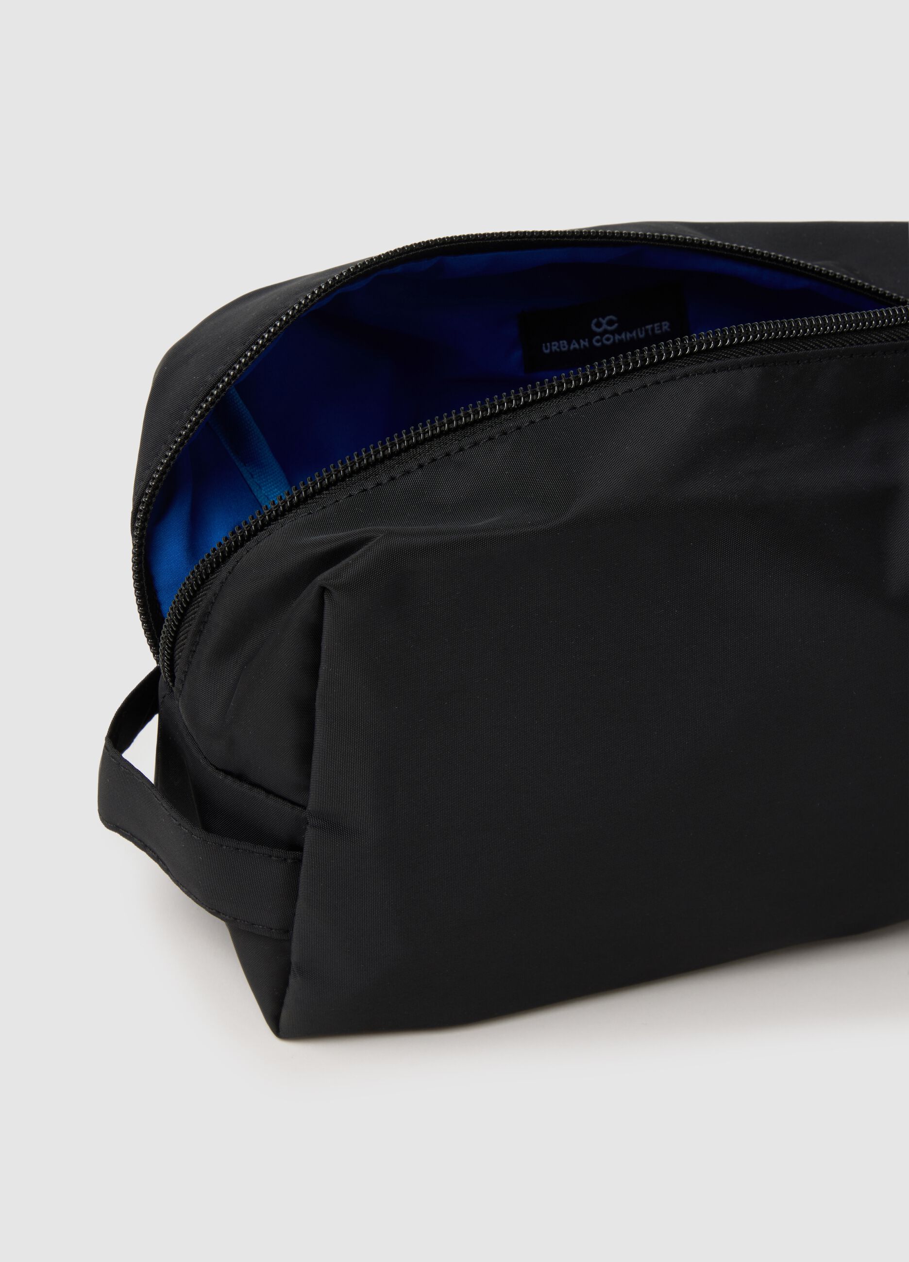 Compact men's black crossbody bag