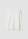 Optic white crew-neck T-shirt in pure organic cotton_0