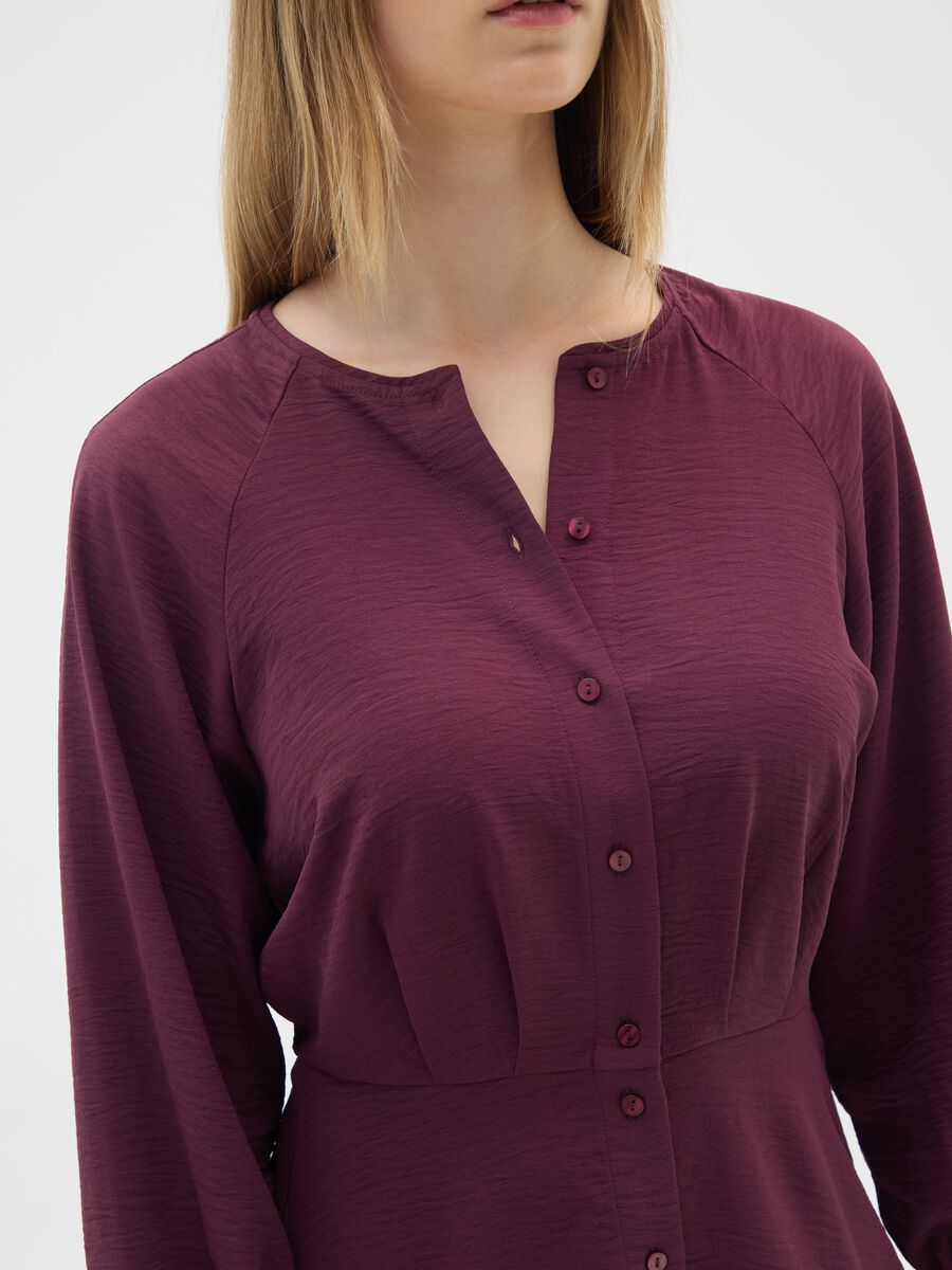 Purple regular fit long sleeve dress_3