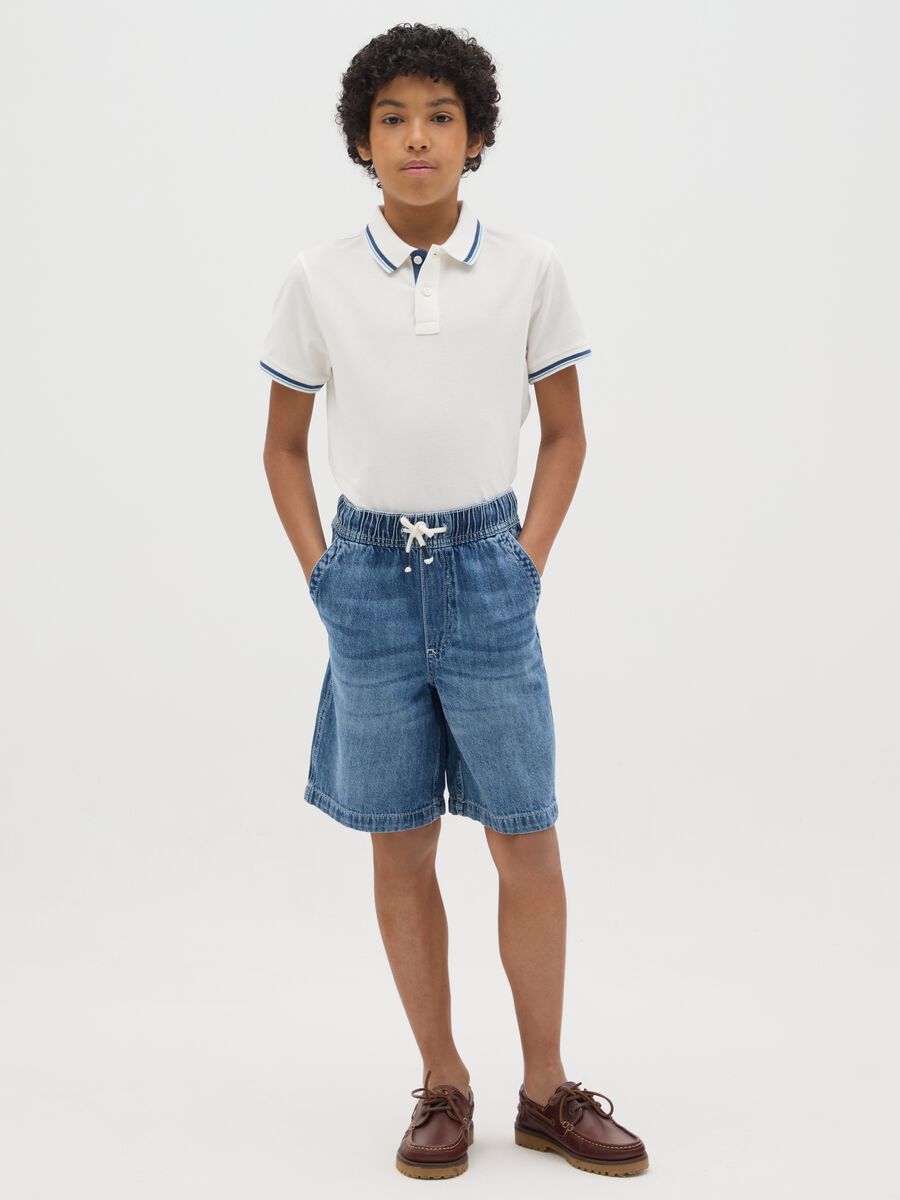 Blue denim shorts_1