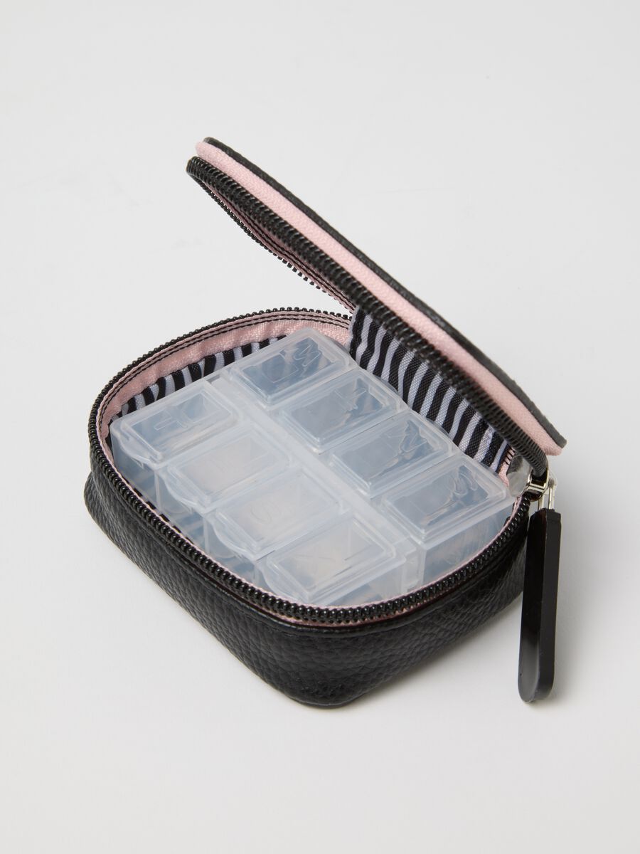 Black Vitamin Holder with Zipper_1