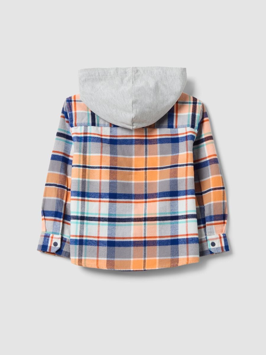 Multicolour hooded pure cotton slim-fit shirt for boys_1