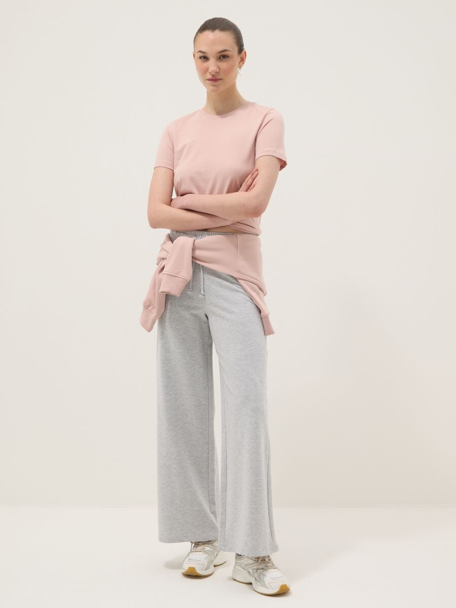 Grey pure cotton baggy jogger trousers_0