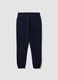 Pantaloni jogger blu in misto cotone regular fit_6