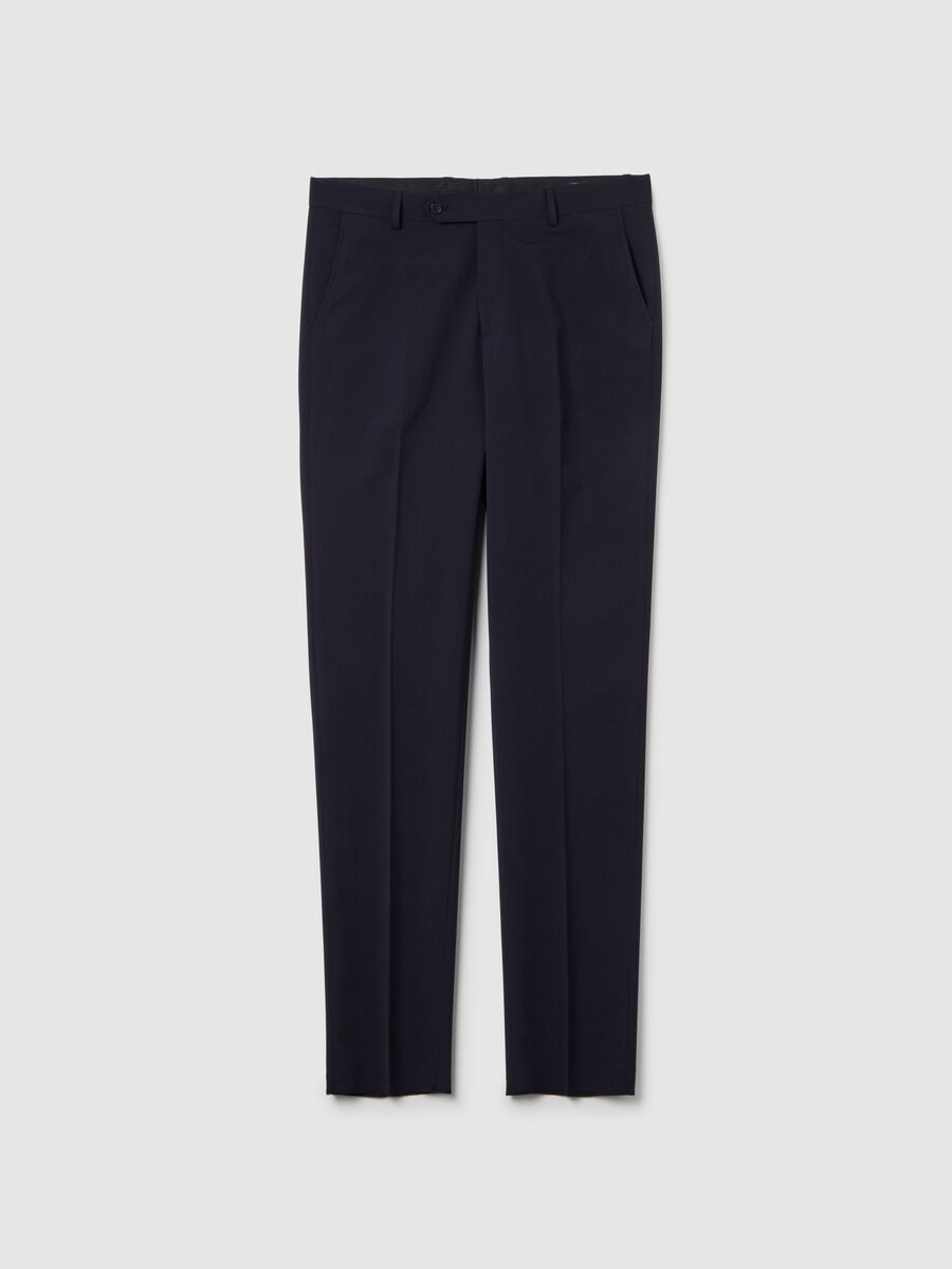 Regular fit blue trousers_4