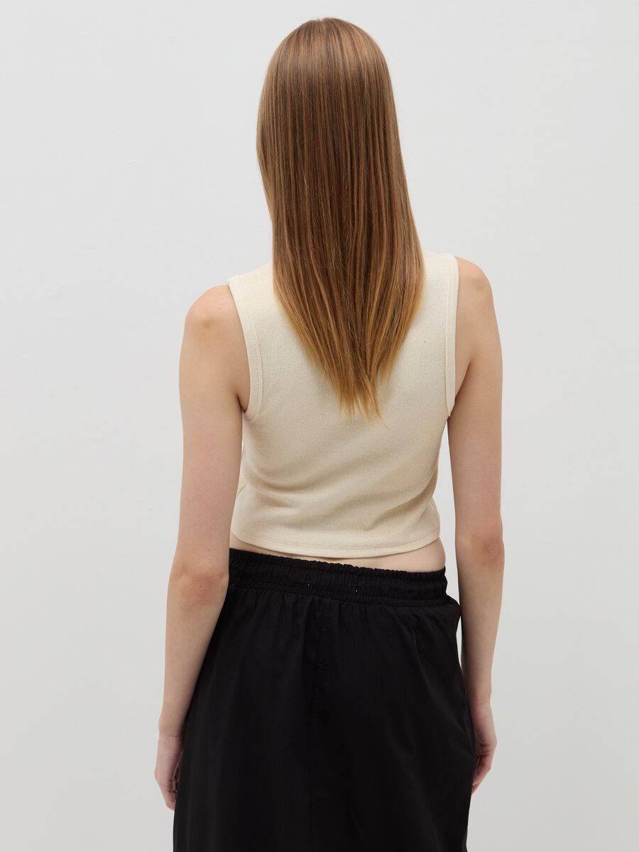 Tank top crop a costine con lurex_2