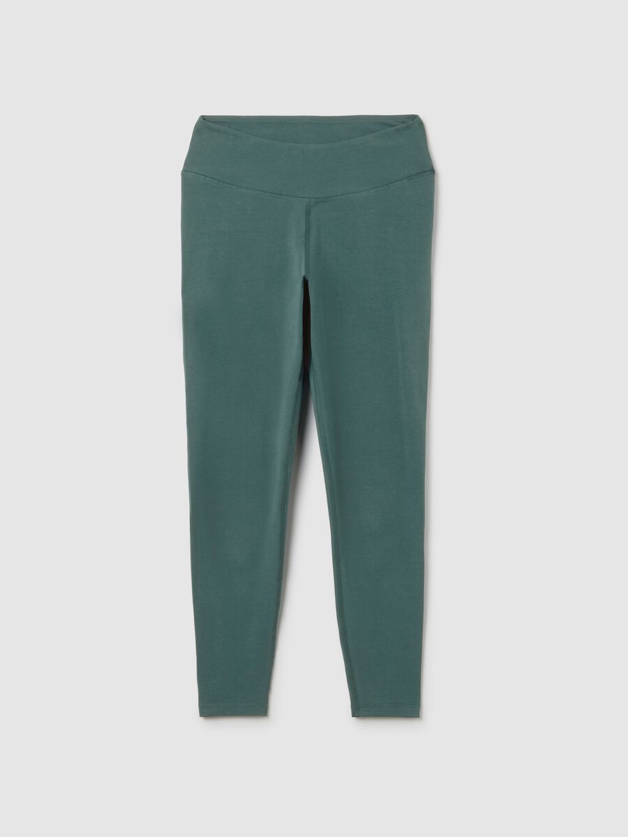 High-waisted cotton blend leggings ALTAVIA STUDIO_4