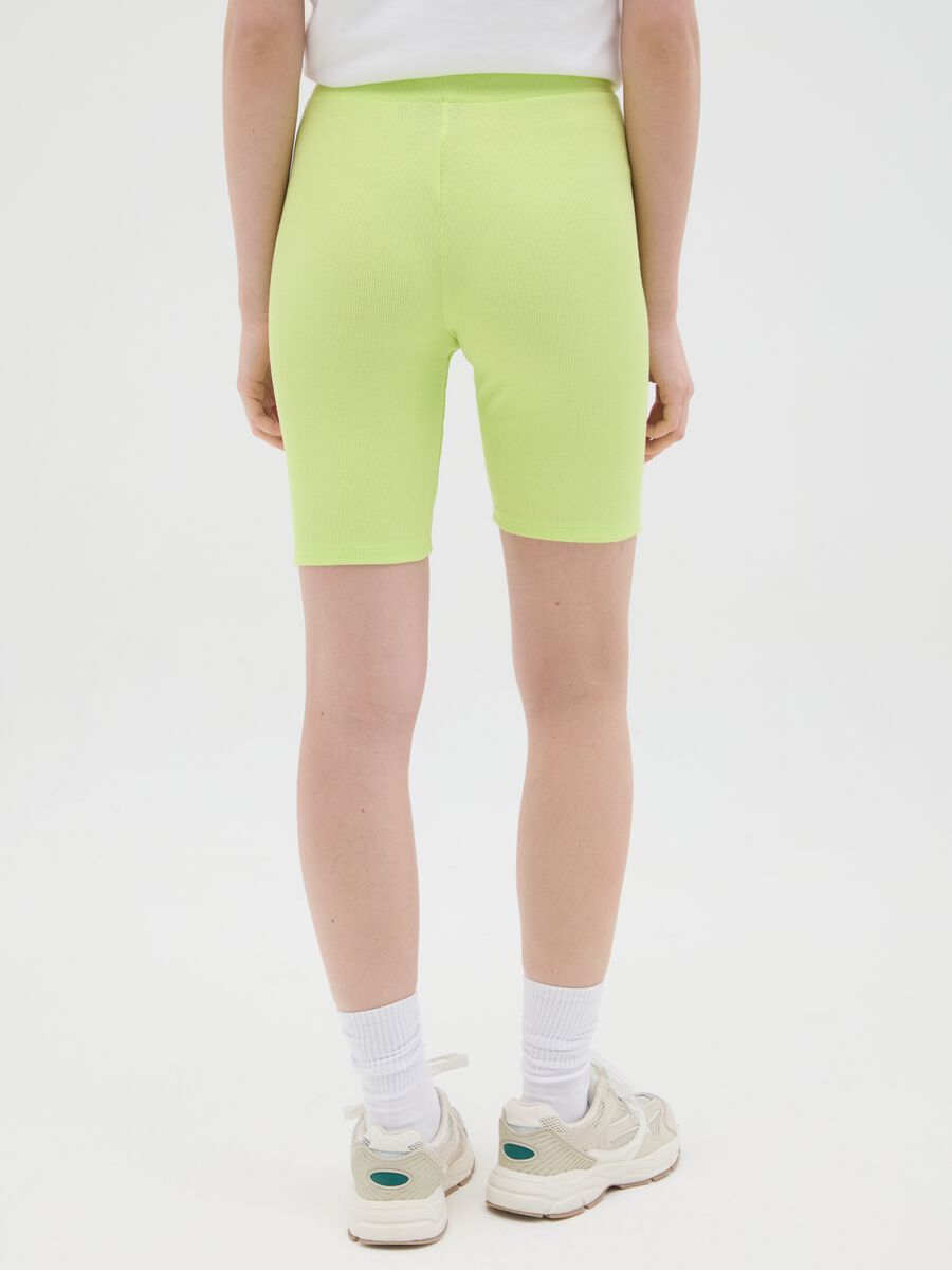 Green cycle shorts with Brooklyn New York Atlantic Division print_3