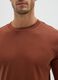 Brown pure cotton regular fit T-shirt_3