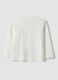 White pure cotton crew-neck T-shirt with gaming print_1