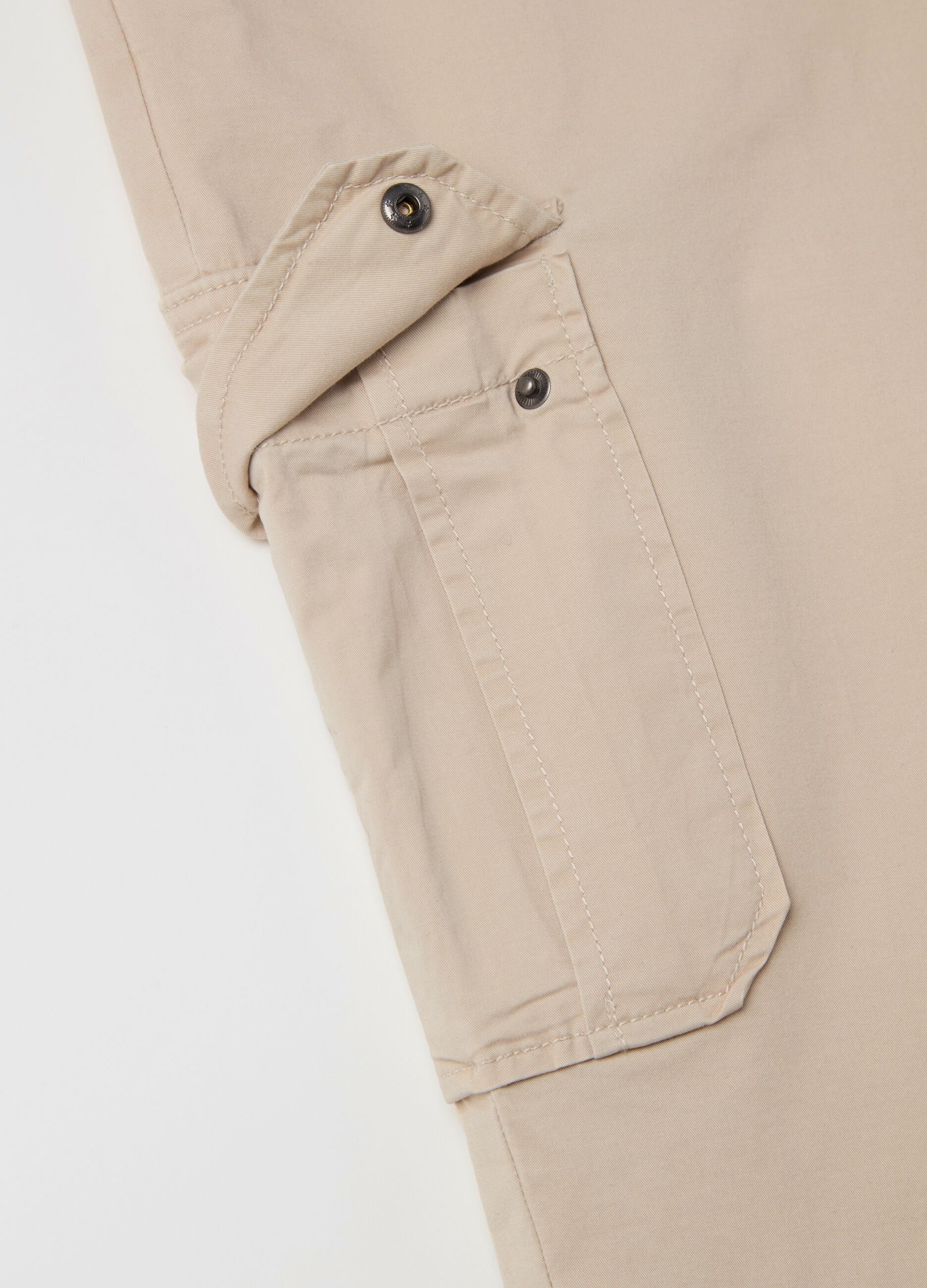Slim-fit cargo pants in stretch cotton