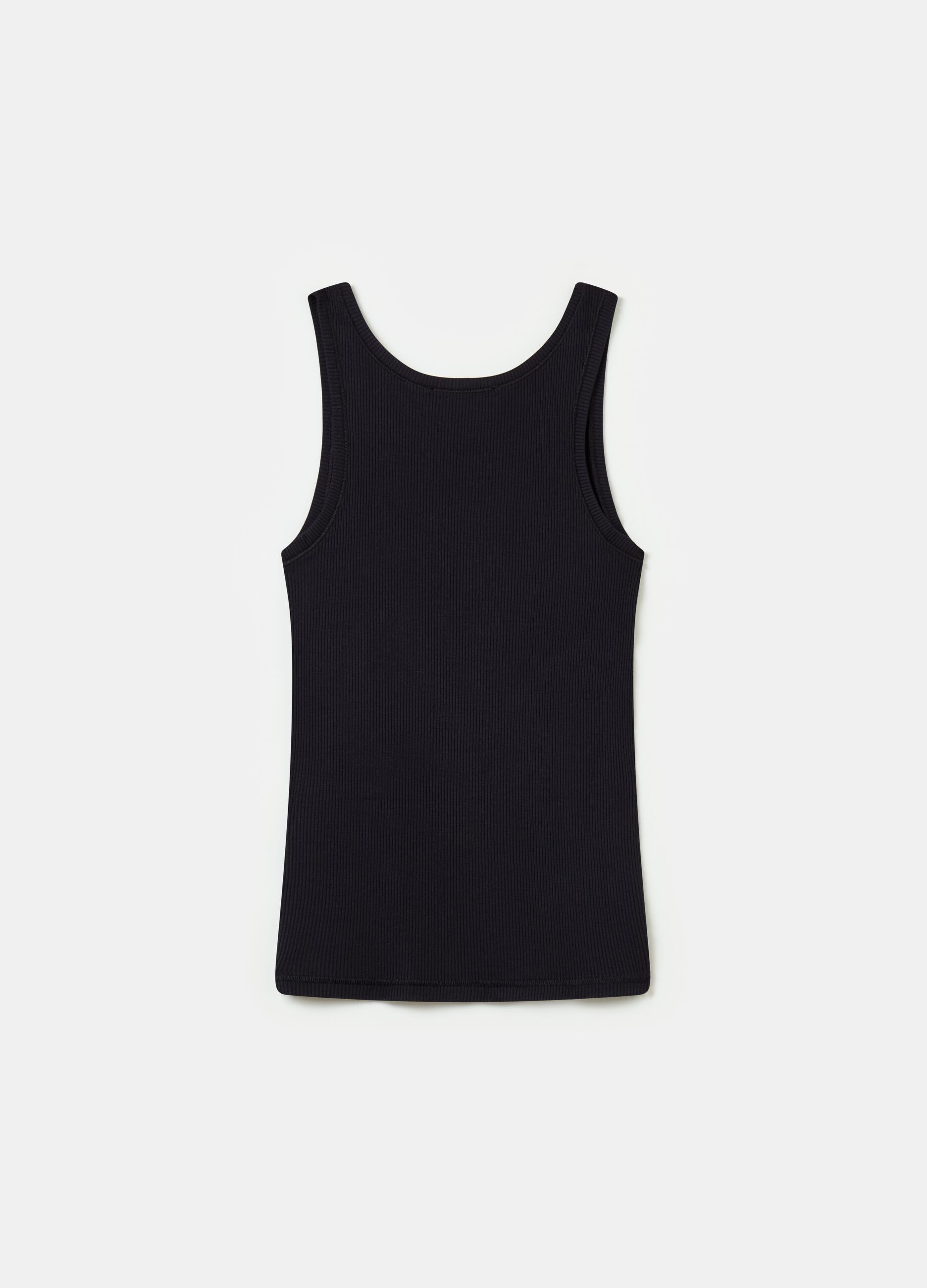 Ribbed Tank Top Black