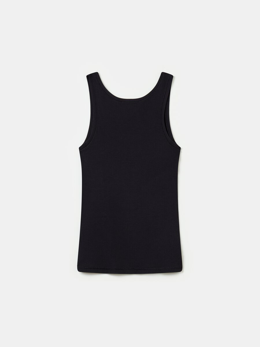 Ribbed Tank Top Black_5