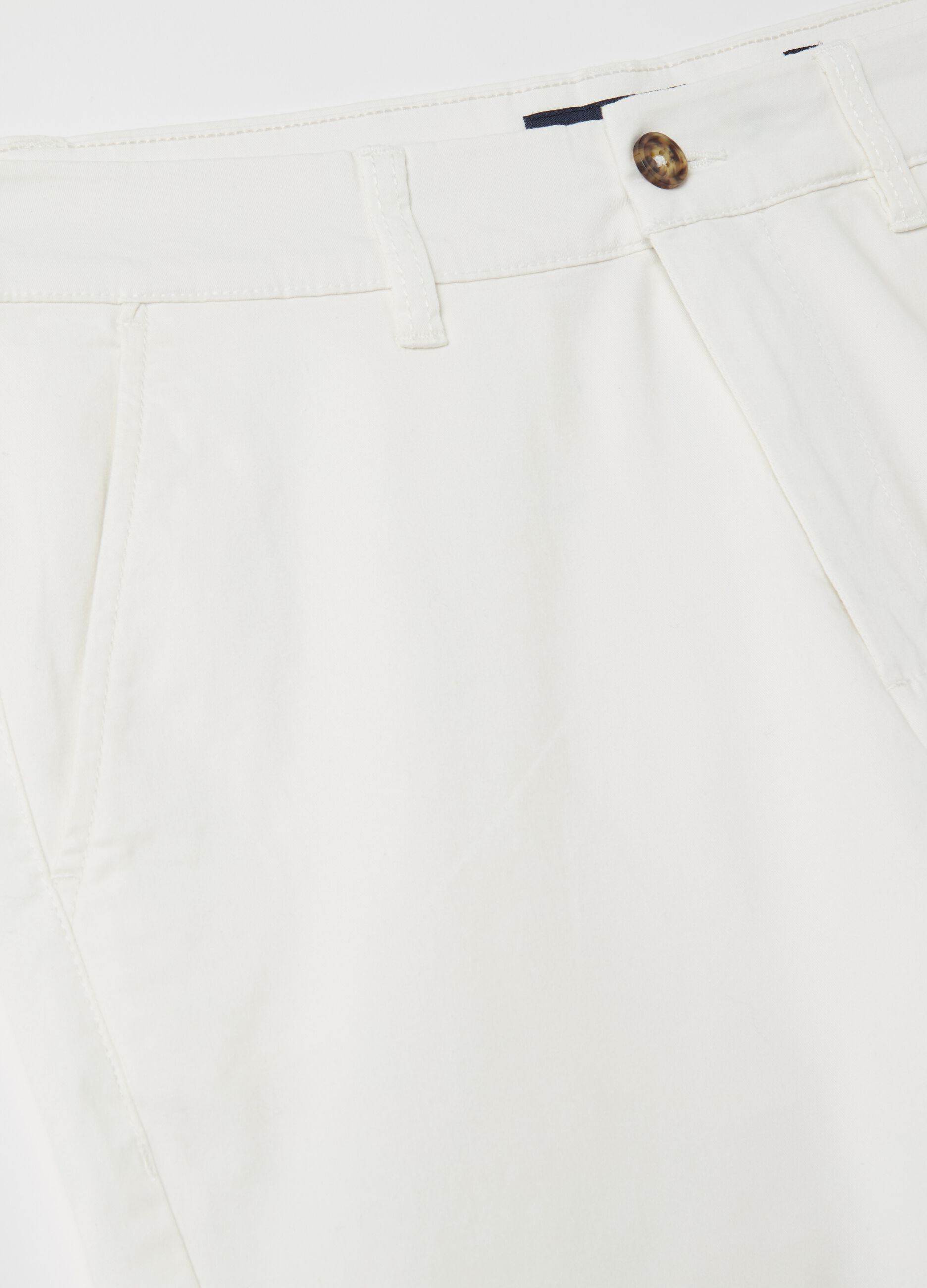 Stretch cotton chino Bermuda shorts