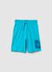 Boys&rsquo; light blue shorts in 100% cotton with regular waist_0