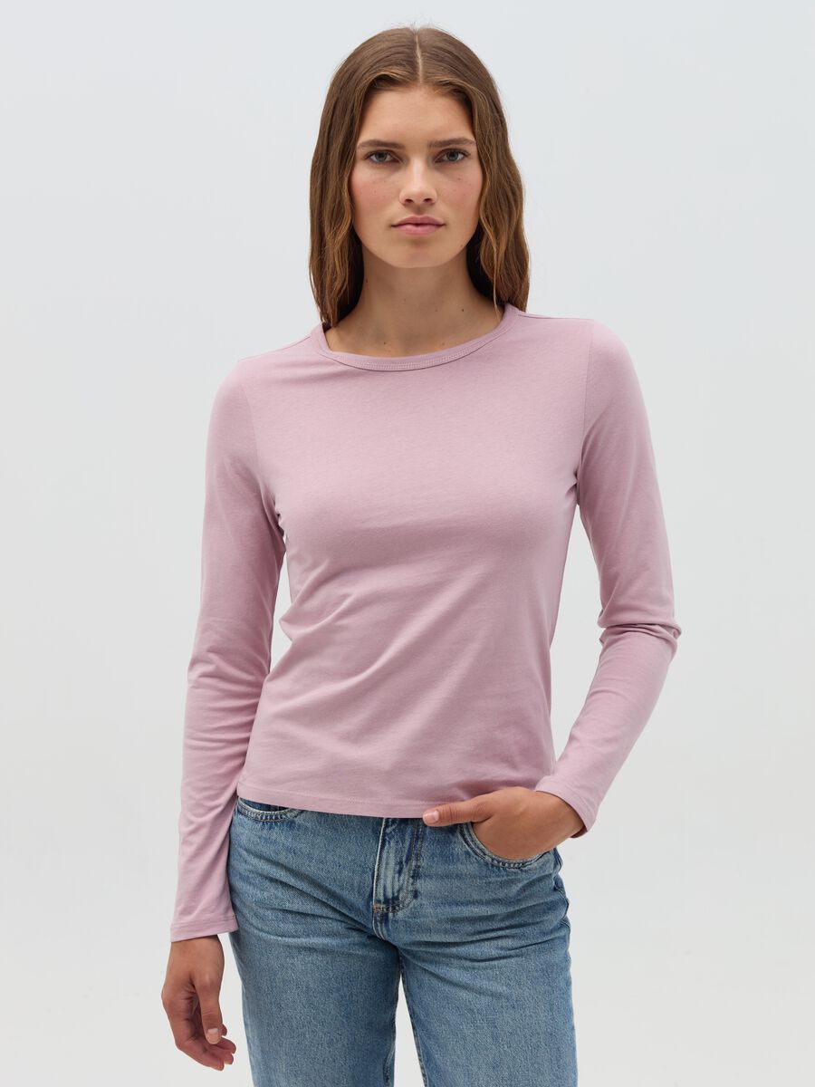 Long-sleeved T-shirt in cotton_0