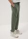 Organic cotton green jogger trousers with regular fit for boys_1