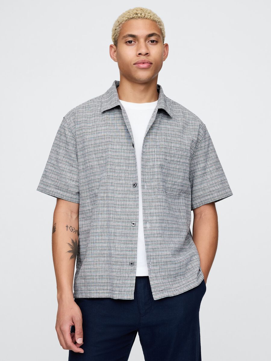 Gap Short Sleeve Checked Shirt_0