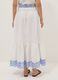 White cotton-linen blend skirt with embroidery_2