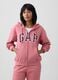 Pink cotton-blend hoodie with GAP logo_0