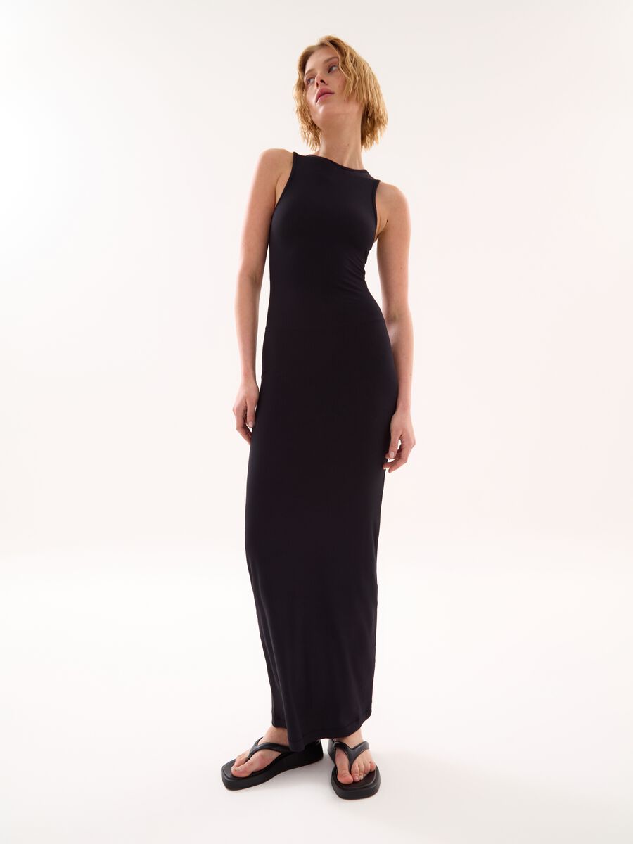 Long Shape Dress Black_1
