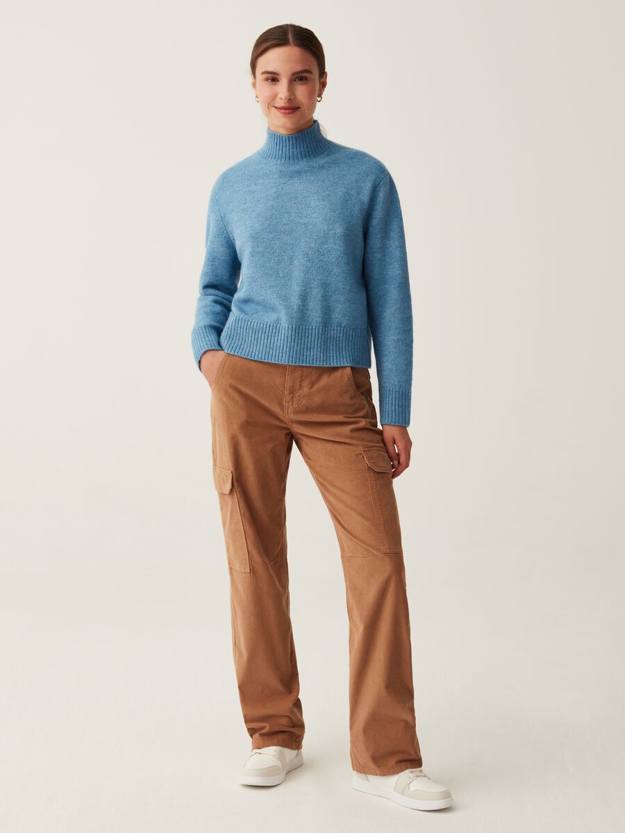Pantaloni cargo in corduroy_0