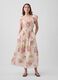 Pure cotton floral midi dress_0