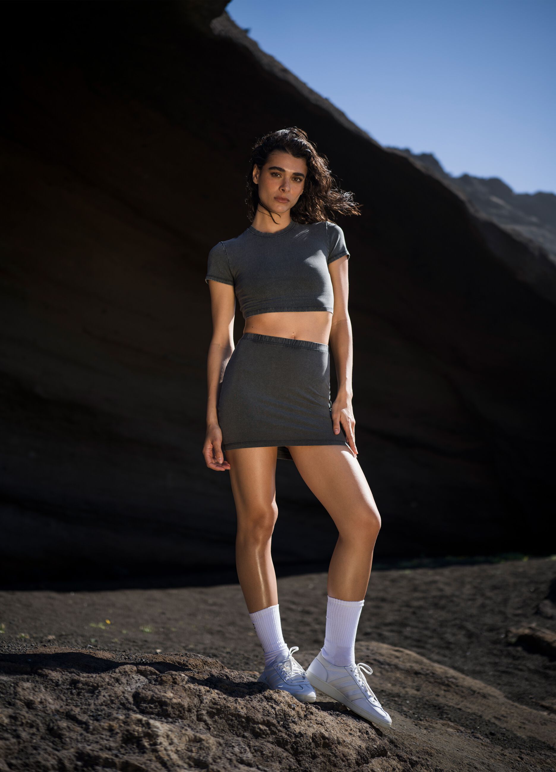 Vintage Grey Mini Skirt