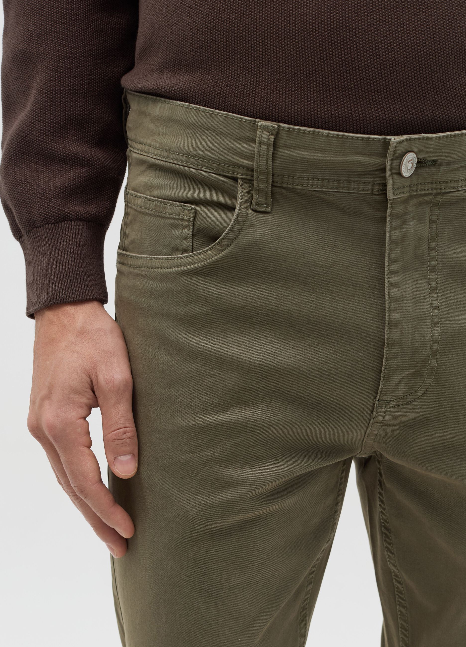 Skinny-fit trousers with five pockets