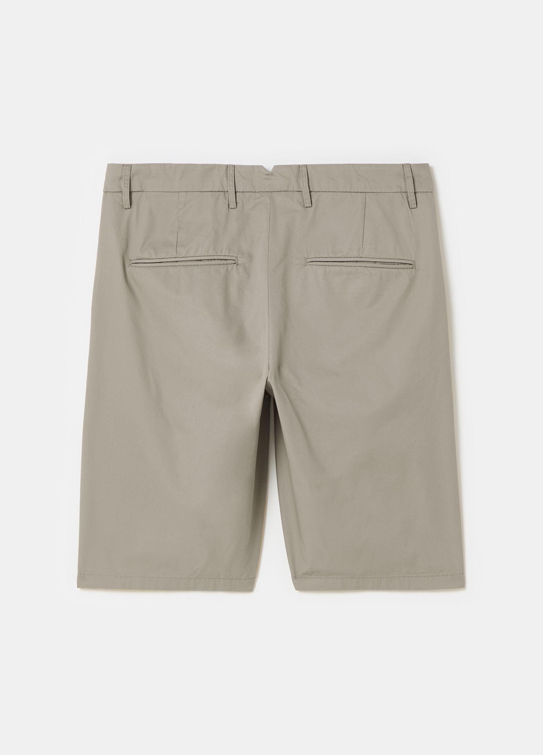 Stretch cotton chino Bermuda shorts