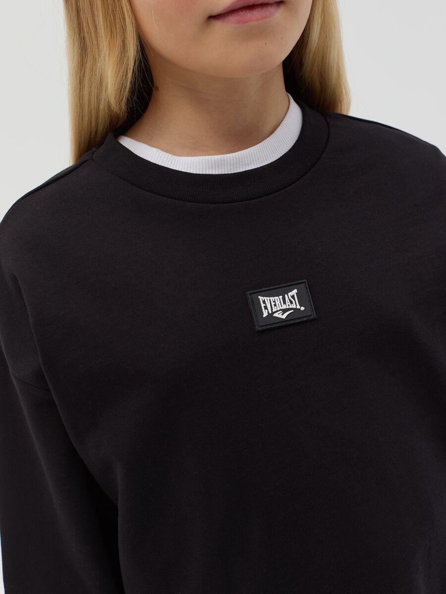 Crop sweatshirt with logo print_1