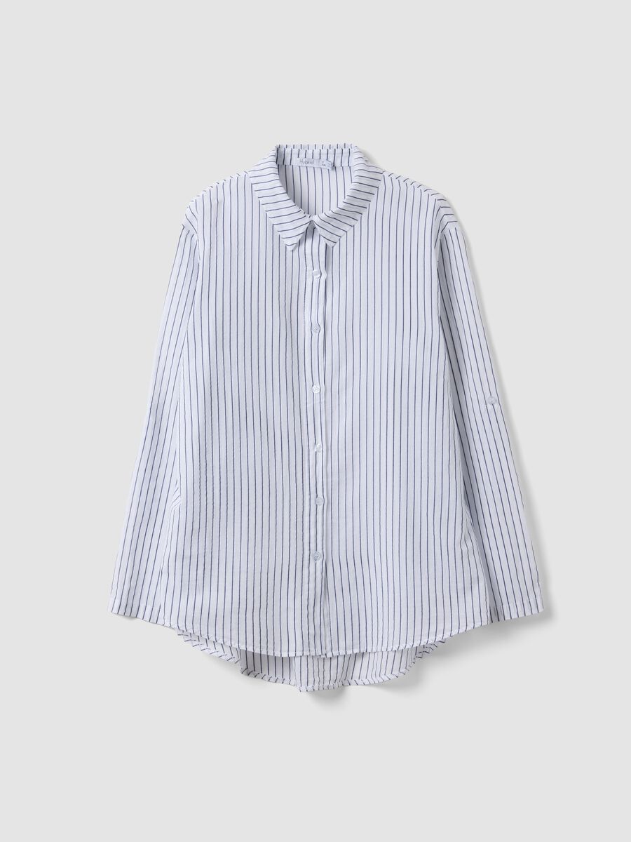 White striped pure cotton regular-fit shirt_4