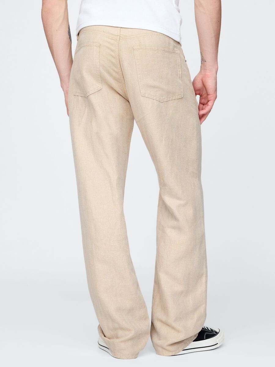 Wide Beige Linen Trousers_2