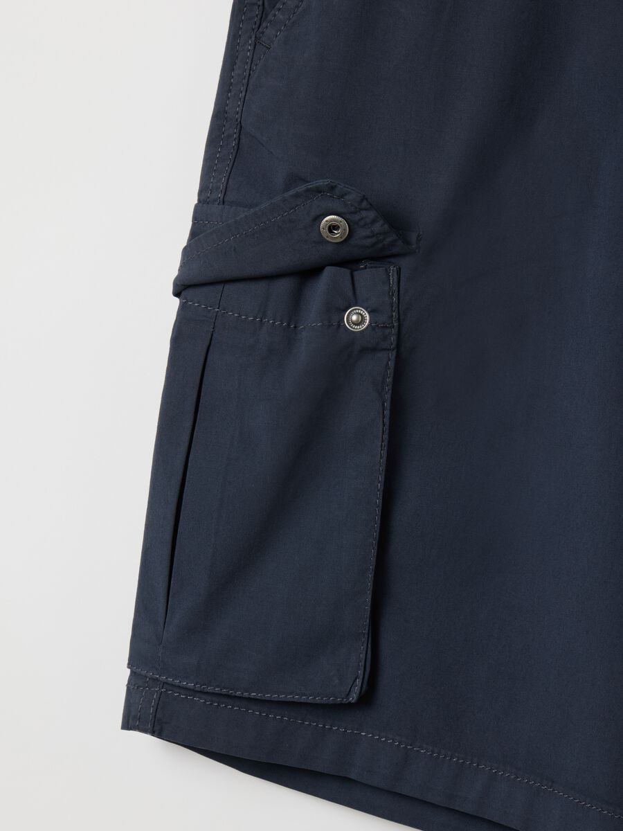 Men's Blue Cotton Regular Fit Shorts_1
