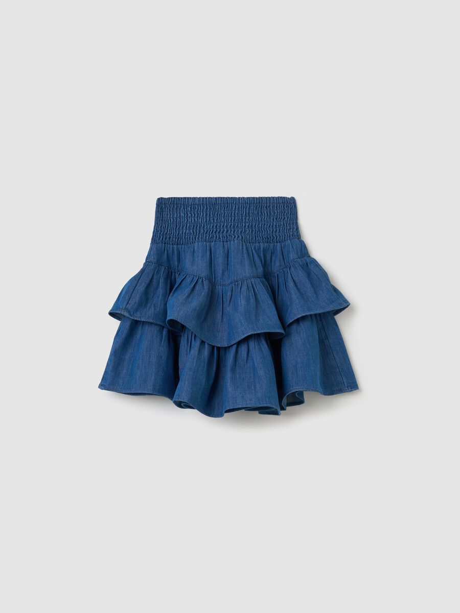 Tiered denim skirt_1