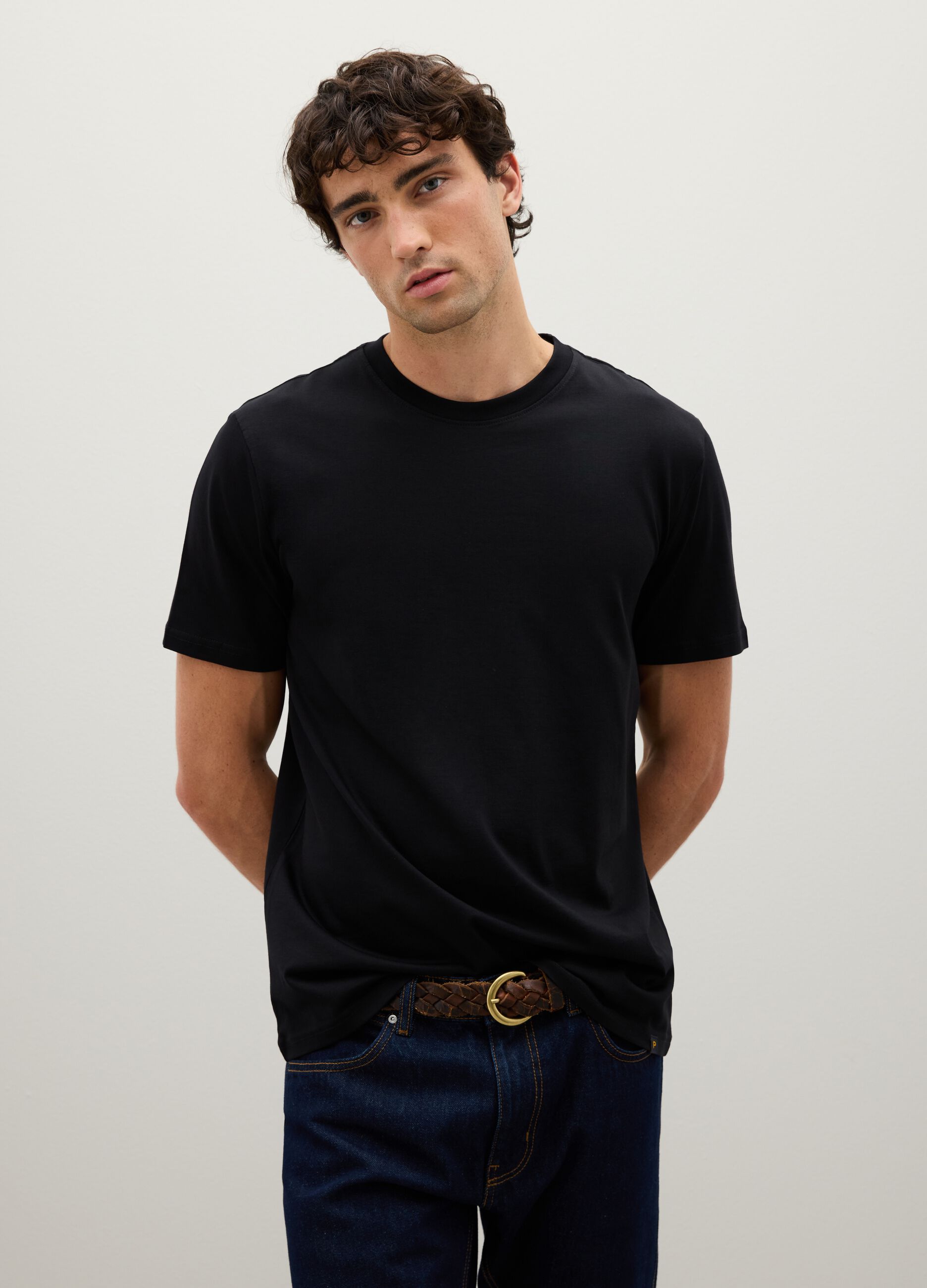 Black Pure Cotton T-Shirt