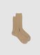 Beige long stretch viscose socks_0