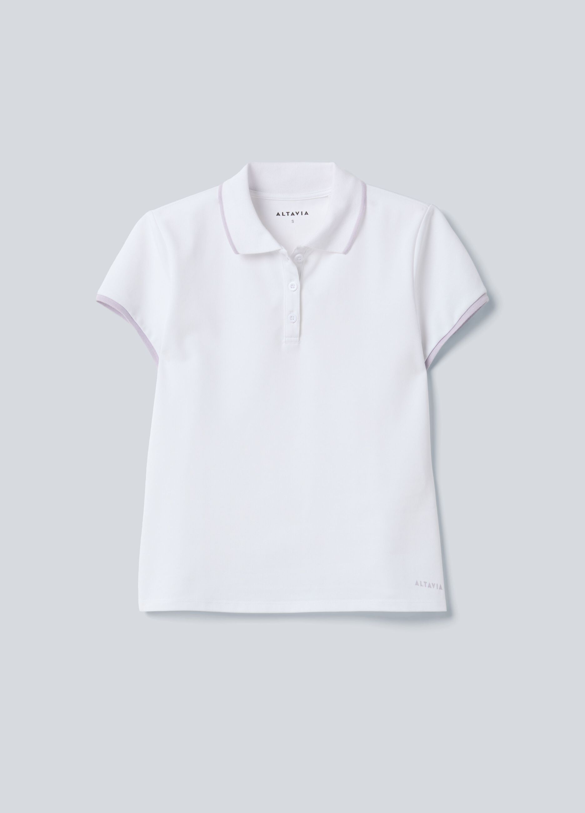 White ALTAVIA COURT sports polo in stretch cotton