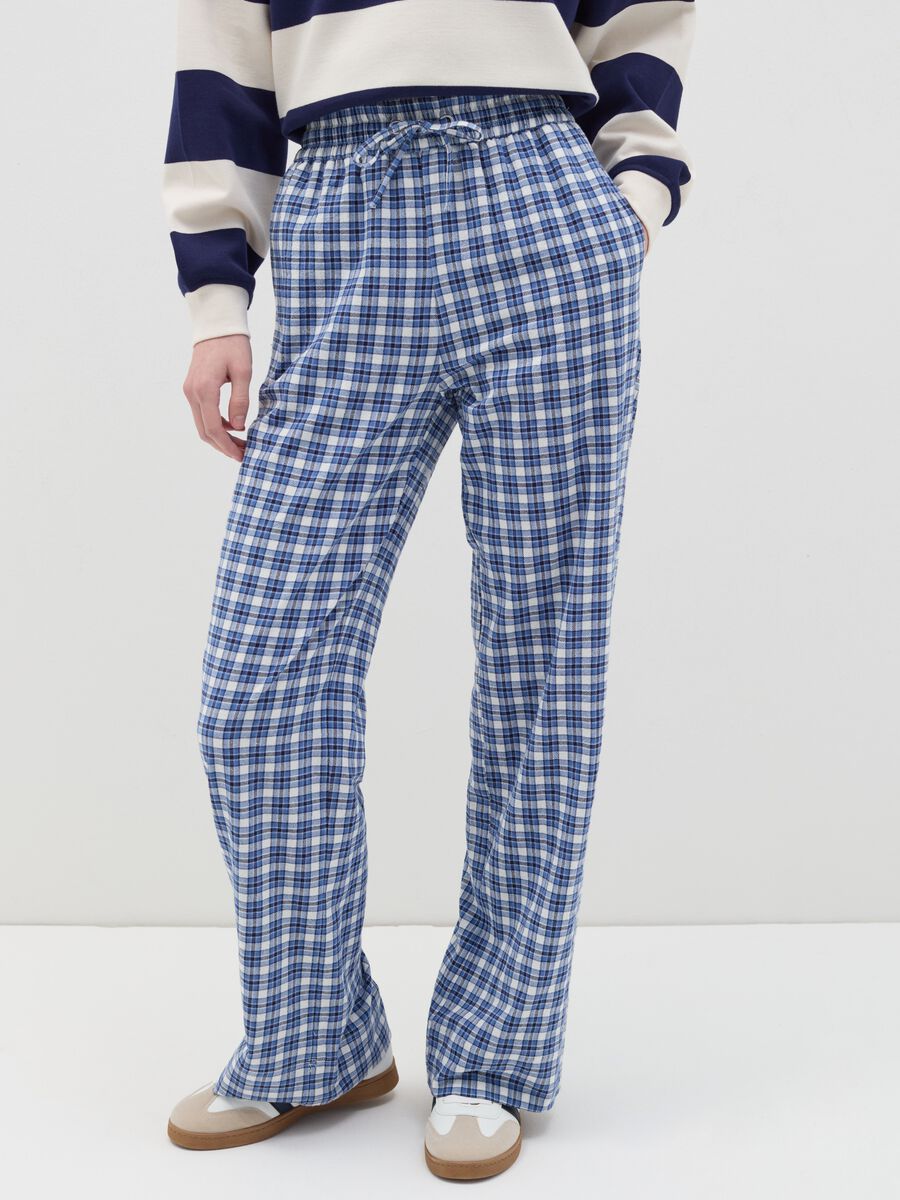 Fluid jogger trousers in cotton_1