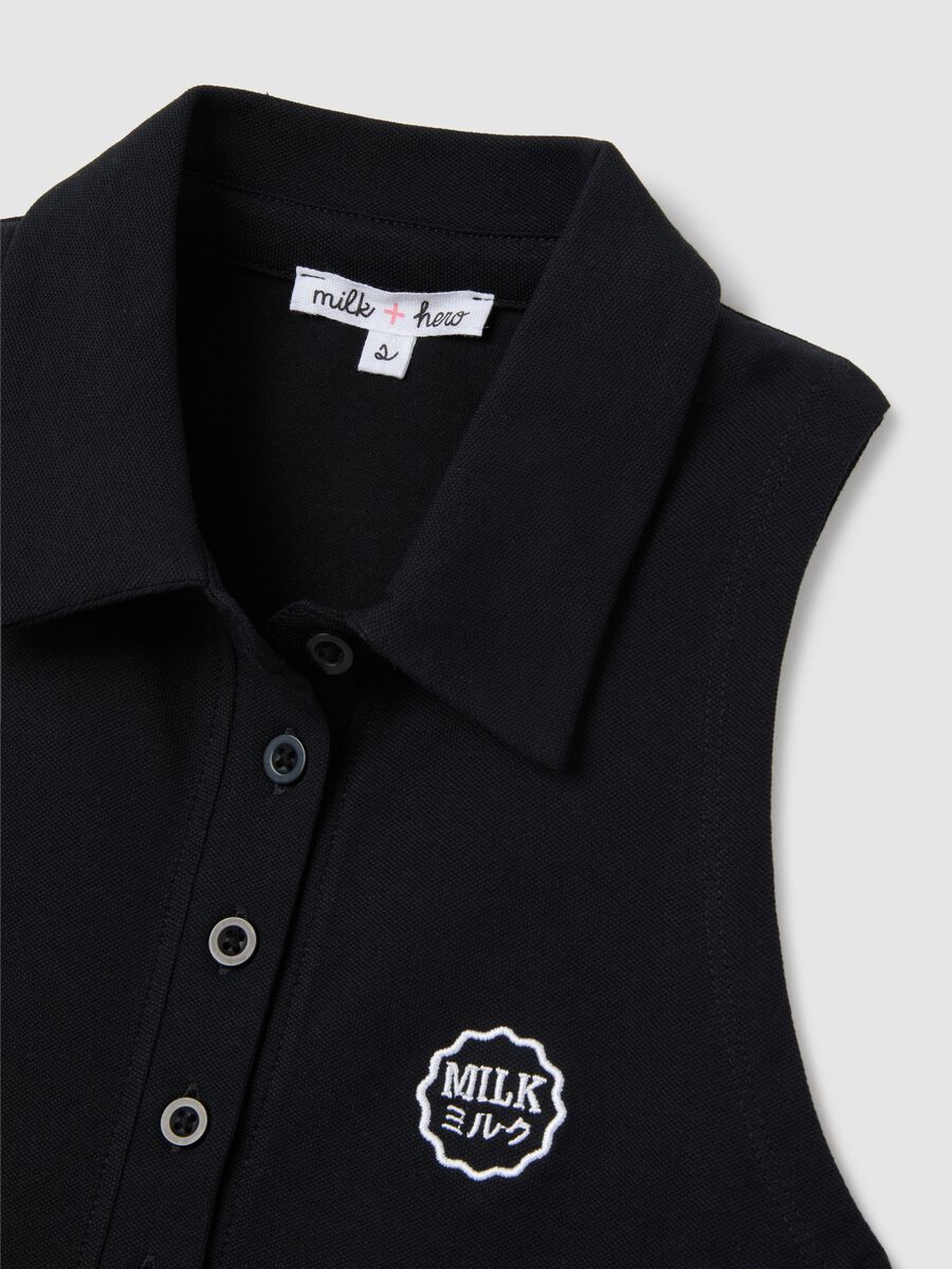 Women's black regular fit top_1