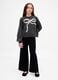 Grey Sweater for Girls with Bow_0