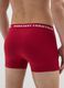 Regular fit red stretch cotton boxer with Christmas print_2