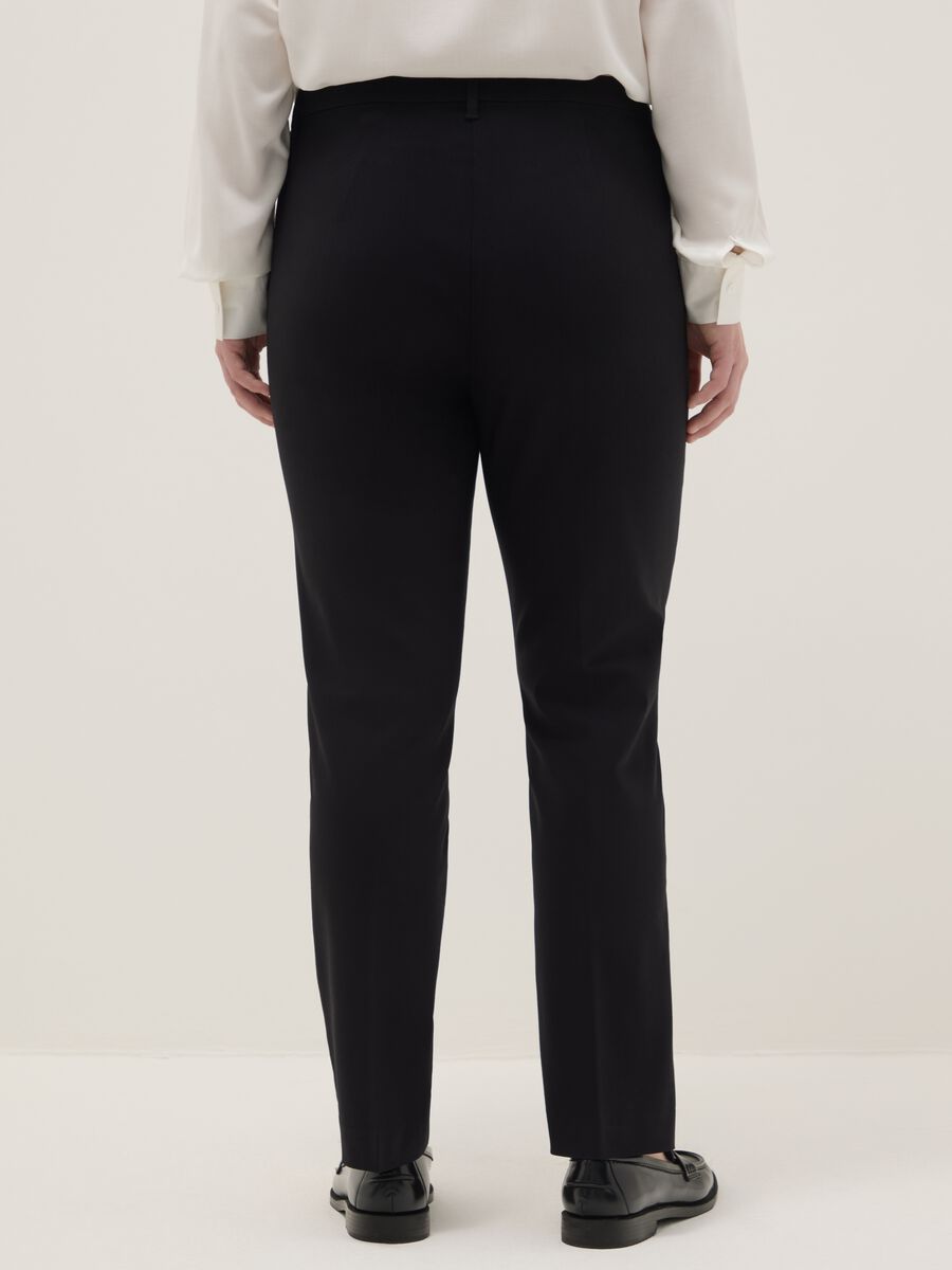 Black skinny viscose blend leggings_2