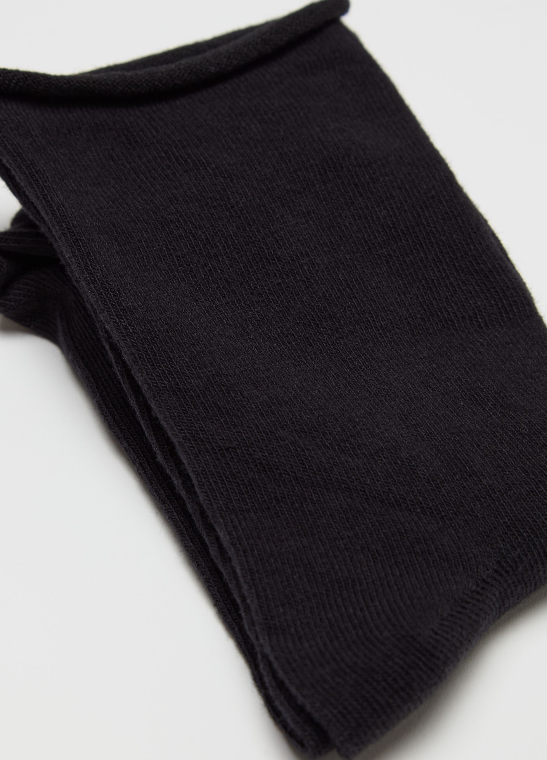 Two-pair pack short socks with small fold