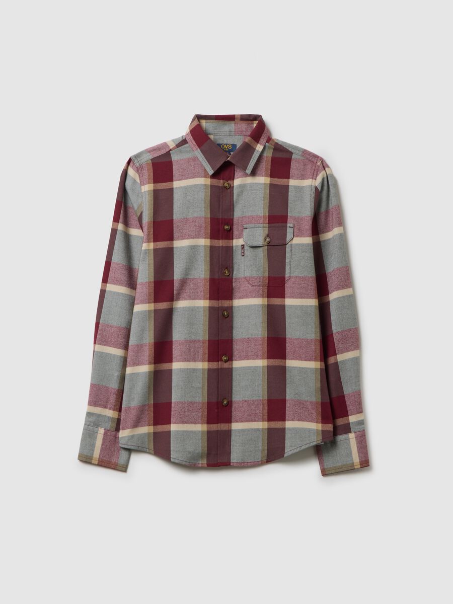 Boys' pure cotton multicolour regular fit shirt_3