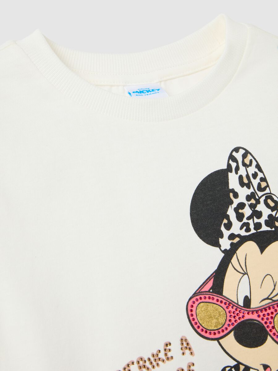 T-shirt da bambina in puro cotone bianca regular fit_3