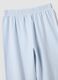 White and blue organic stretch cotton crew-neck pyjamas_3