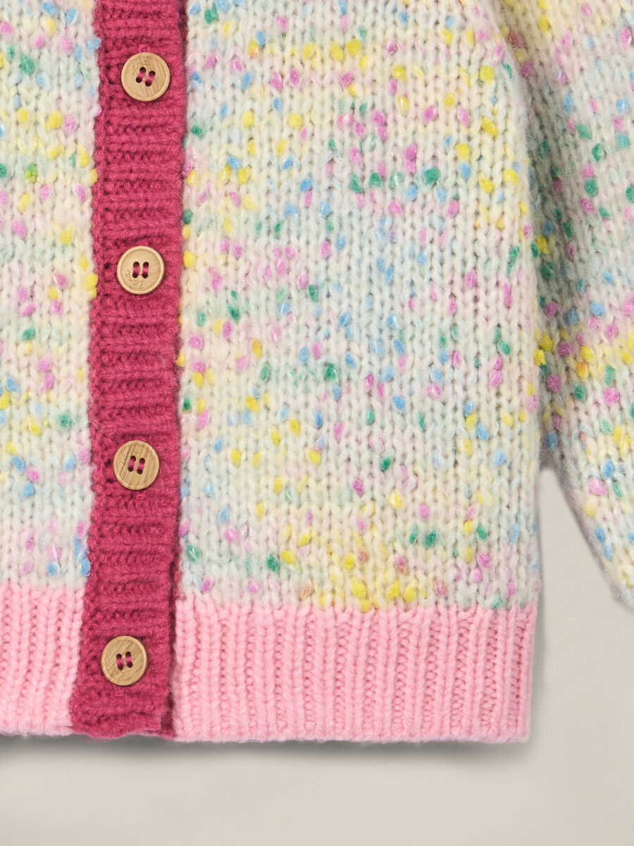 Multicolour cardigan for girls in wool blend_2